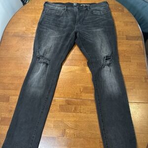 PRPS Jeans Men's Size 38 Black Denim Stretch Distressed